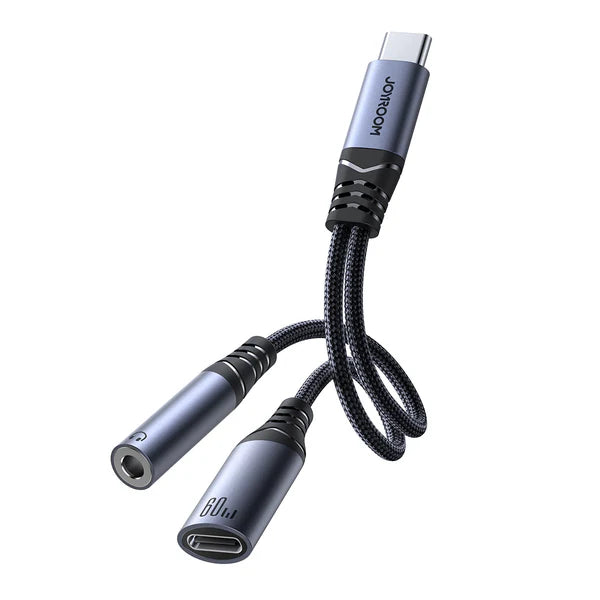 Joyroom 2 in 1 Audio Adapter (USB-C to 3.5mm + USB-C) SY-C02 - Techgadz