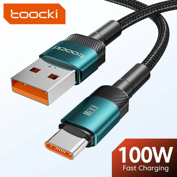 Toocki 100W 6A Super Charge Cable (USB-A to USB-C) - Techgadz