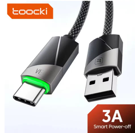 Toocki 3A Smart Power-off Cable (USB-A to USB-C) - Techgadz