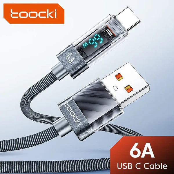Toocki PD 66W 6A Digital Cable (USB-A to USB-C) - Techgadz