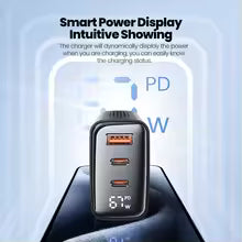 Toocki PD 67W Gan + 3-Port Charger (USB-A & USB-C DUAL) - Techgadz