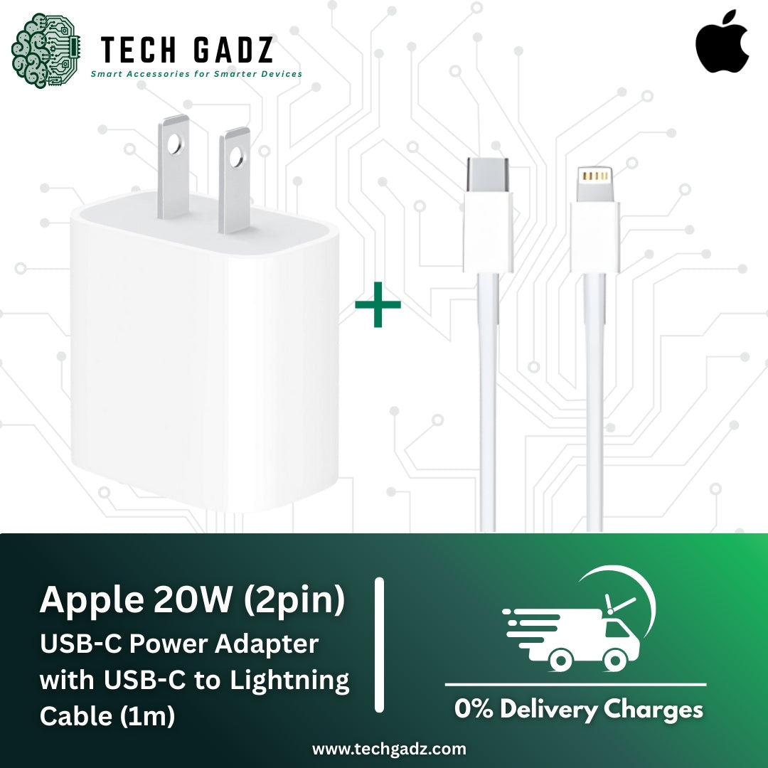 Apple PD 20W (USB-C) Power Adapter with Lightning Cable 2pin  (Combo)