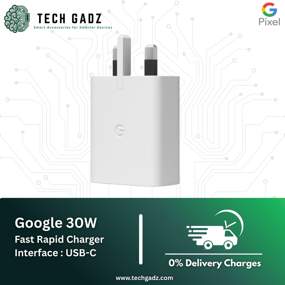 Google 30W Fast Rapid Charger Adapter (USB-C) - Techgadz