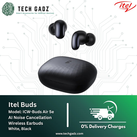 Itel Buds Air 5e Ai Noise Cancellation Wireless Earbuds