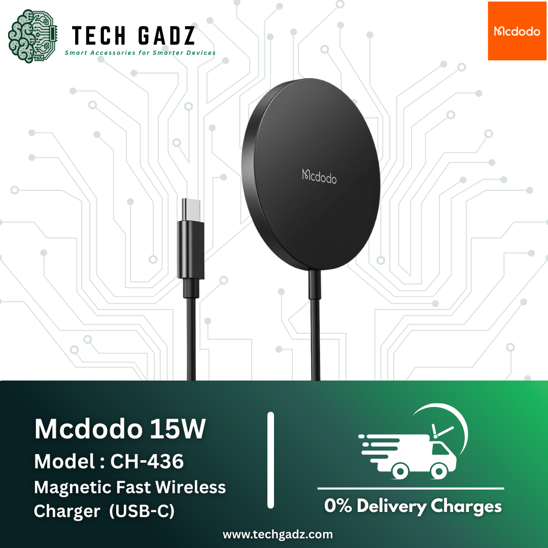 Mcdodo 15W Model _ CH-436 Magnetic Fast Wireless Charger  (USB-C) - Techgadz
