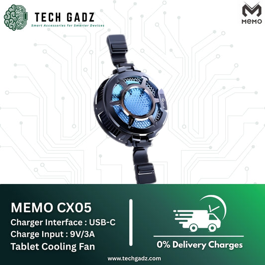 Memo CX05 3RD Gear Operation For (TABLET & IPAD) Magnetic Radiator Cooler - Techgadz