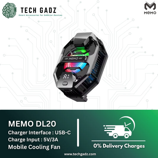 Memo DL20 Three Gear Adjustable Semiconductor Freeze MOBIE Cooling Fan - Techgadz