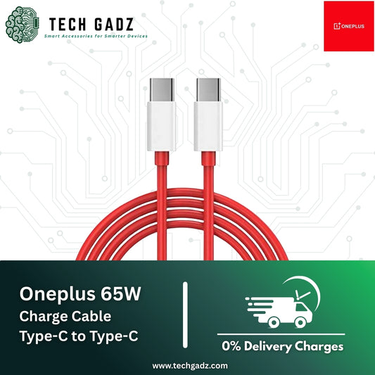 Oneplus 65W Charge Cable (Type-C to Type-C) 1M - Techgadz