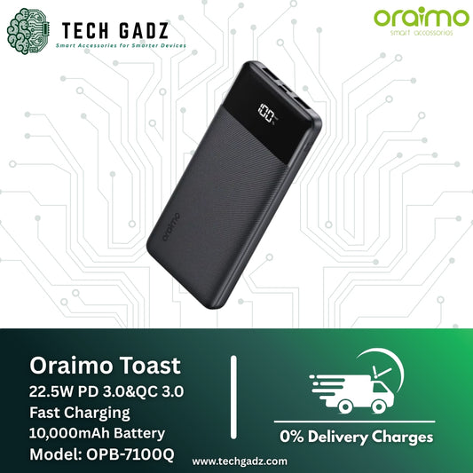 Oraimo Toast 22.5 Byte 10000mAh 22.5W Power Bank OPB-7100Q