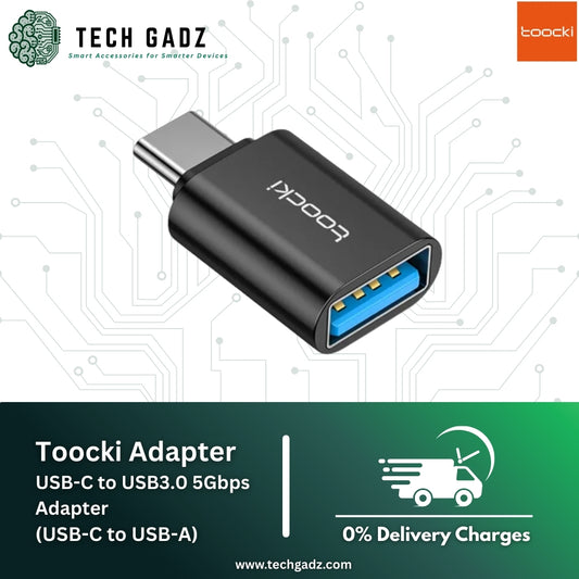 Toocki Adapter USB-C to USB3.0 5Gbps (USB-C to USB-A) - Techgadz
