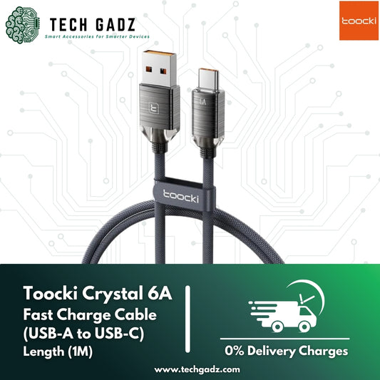 Toocki Crystal 6A Fast Charge Cable (USB-A to USB-C) - Techgadz