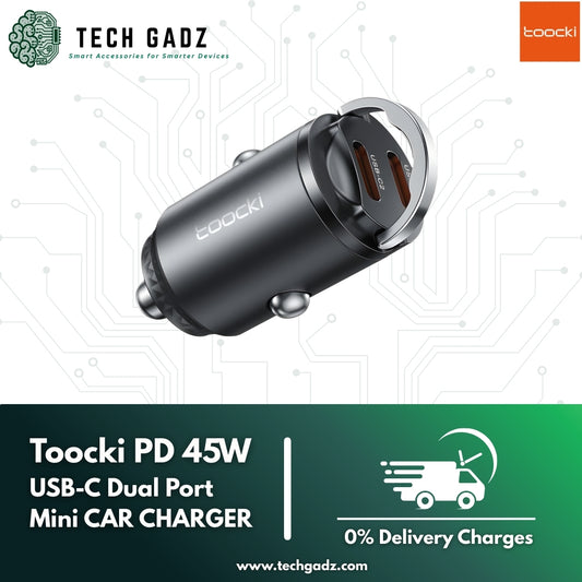 Toocki Linggla Ring Car Charger 45W (USB-C Dual Port) - Techgadz