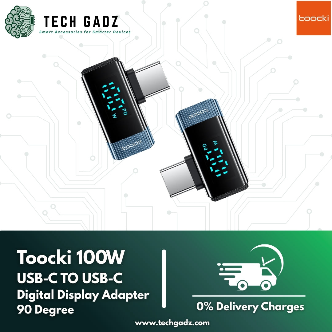 Toocki Digital Display 100W Type-C to Type-C OTG - Techgadz