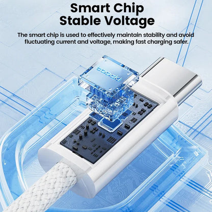 Toocki 6A Fast Charge Cable (USB-A to USB-C) - Techgadz