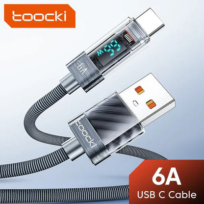 Toocki PD 66W 6A Digital Cable (USB-A to USB-C) - Techgadz