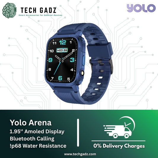 Yolo Arena 1.95'’ AMOLED Display Bluetooth Calling  IP68 Water Resistance