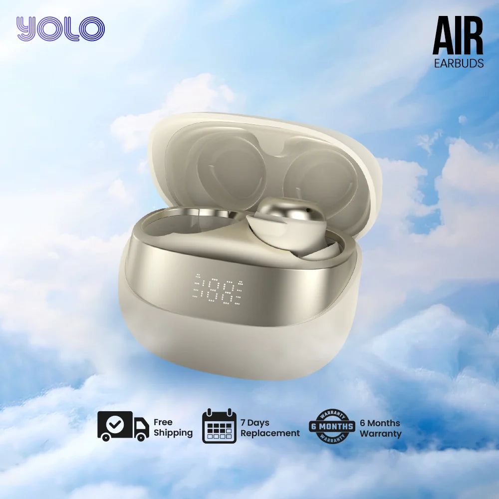 Yolo Yopod Air Ultra Low Latency Earbuds 6mm Bass Boost Driver Digital Display - Techgadz